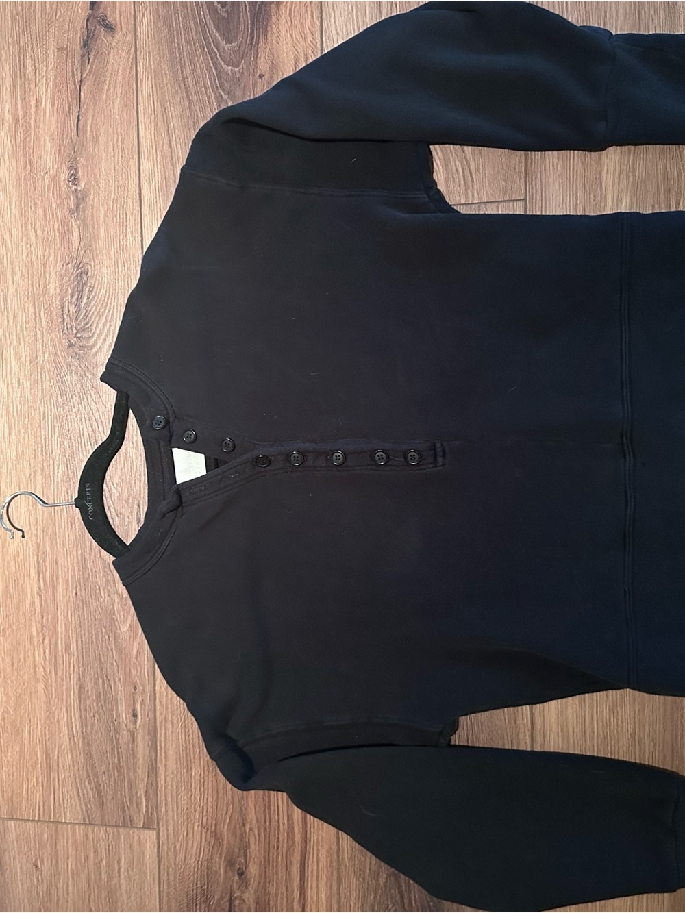 DL1961 Black Henley Sweatshirt